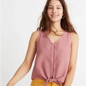MADEWELL 🍣 Button-Front Tank with Tie - Size XL